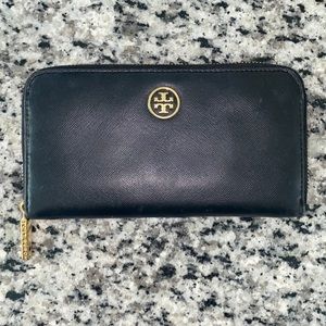 Tory Burch black wallet large